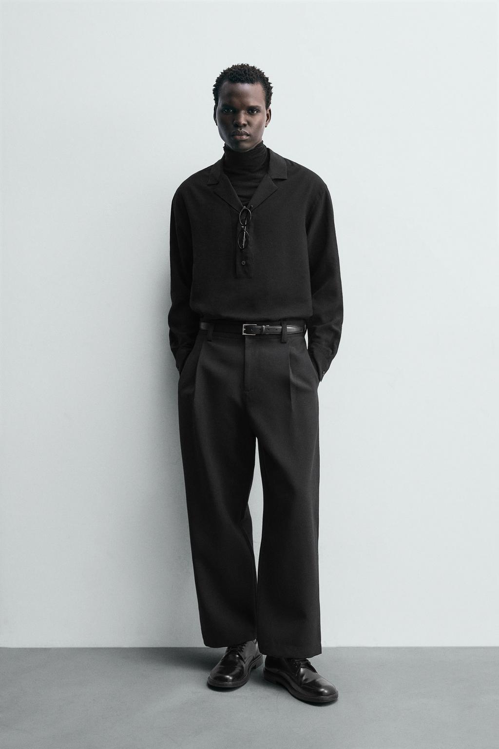 РУБАШКА-ПОЛО СТРУЯЩЕГОСЯ ПОКРОЯ