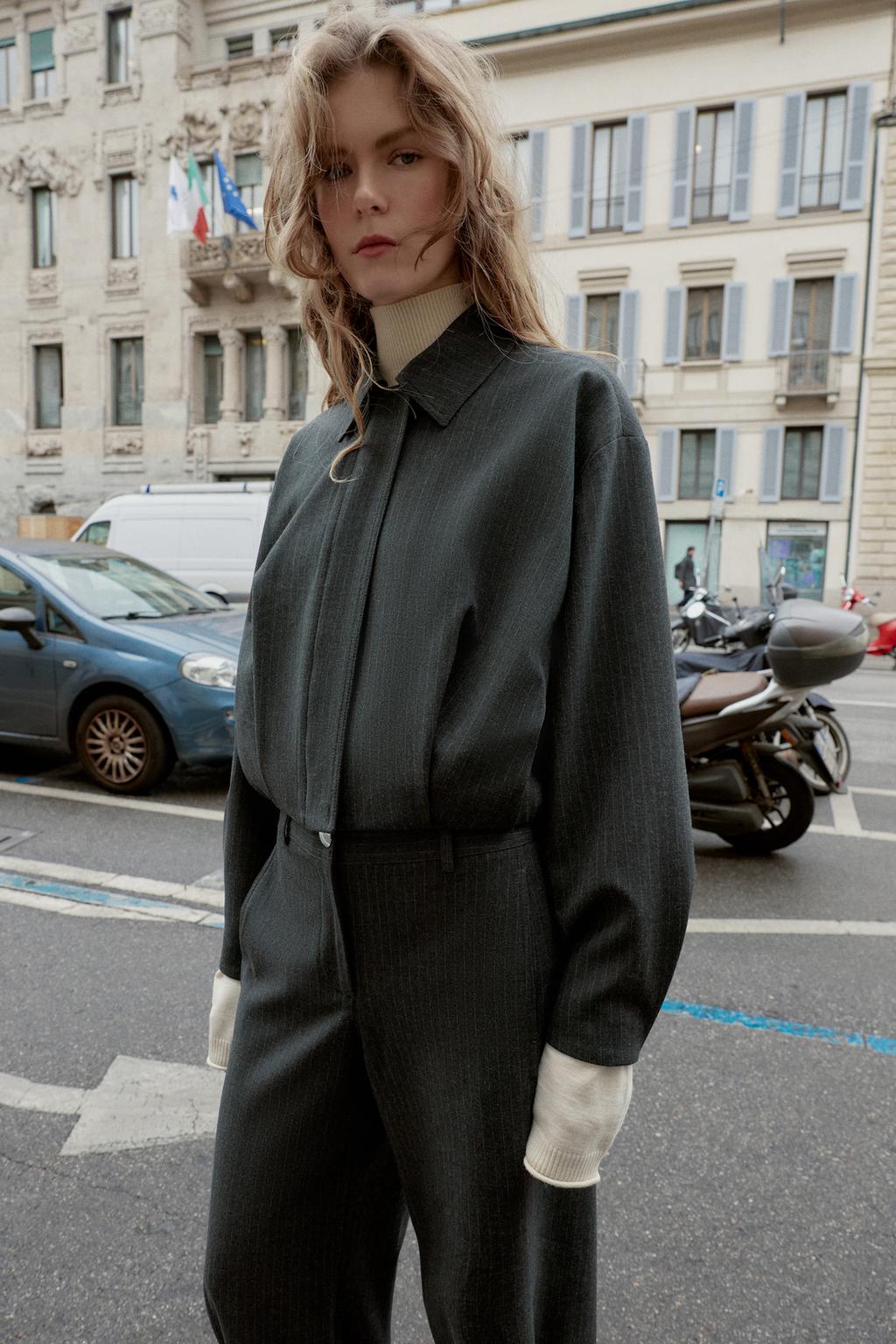 УКОРОЧЕННЫЙ БОМБЕР С ТОНКОЙ ПОЛОСКОЙ