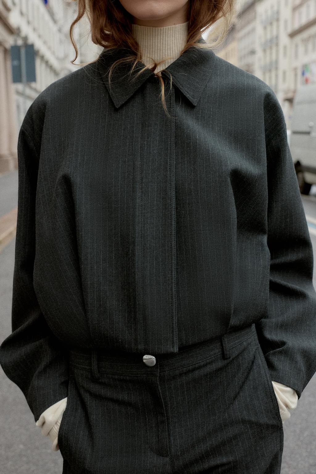 УКОРОЧЕННЫЙ БОМБЕР С ТОНКОЙ ПОЛОСКОЙ