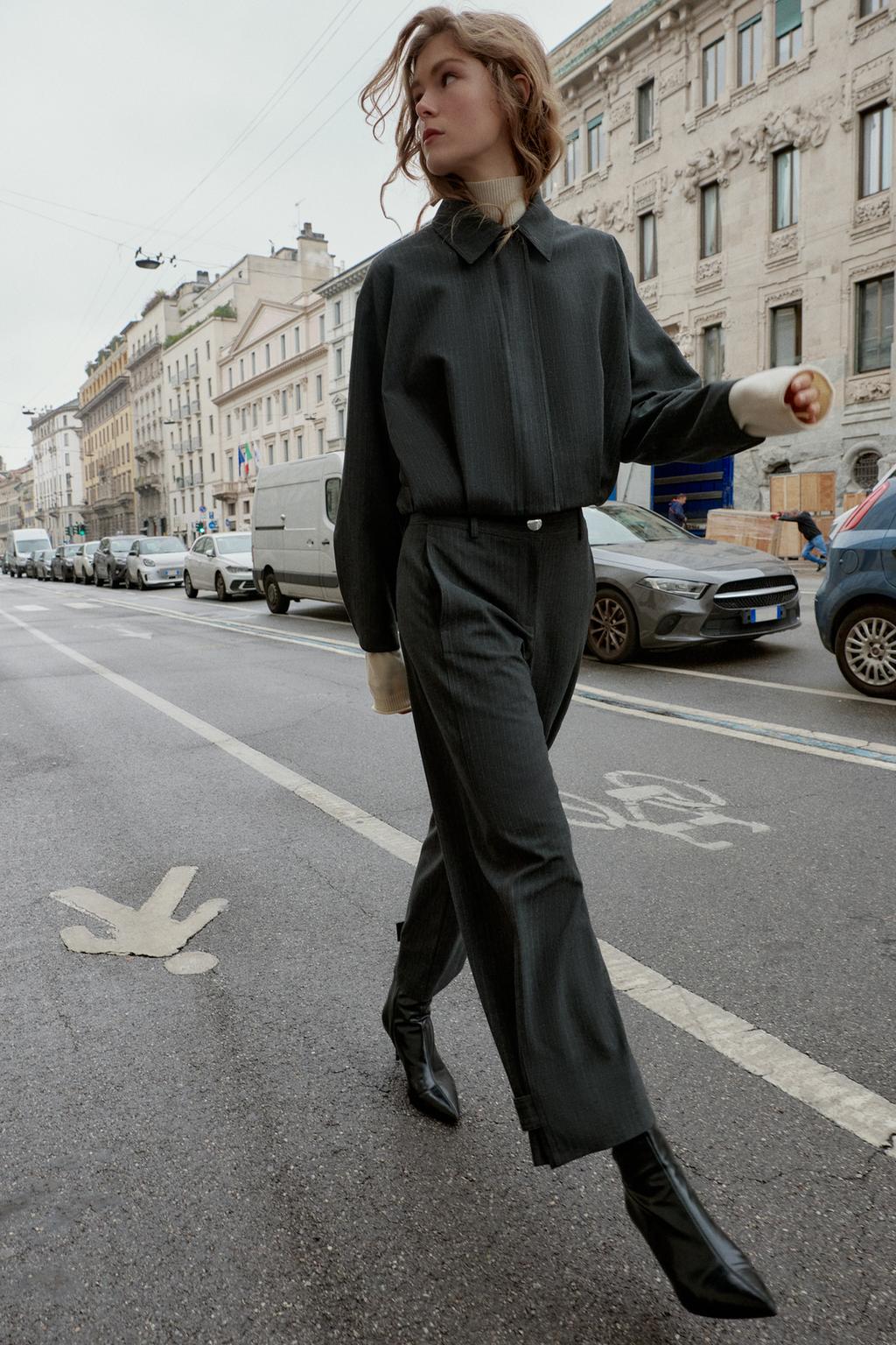 УКОРОЧЕННЫЙ БОМБЕР С ТОНКОЙ ПОЛОСКОЙ