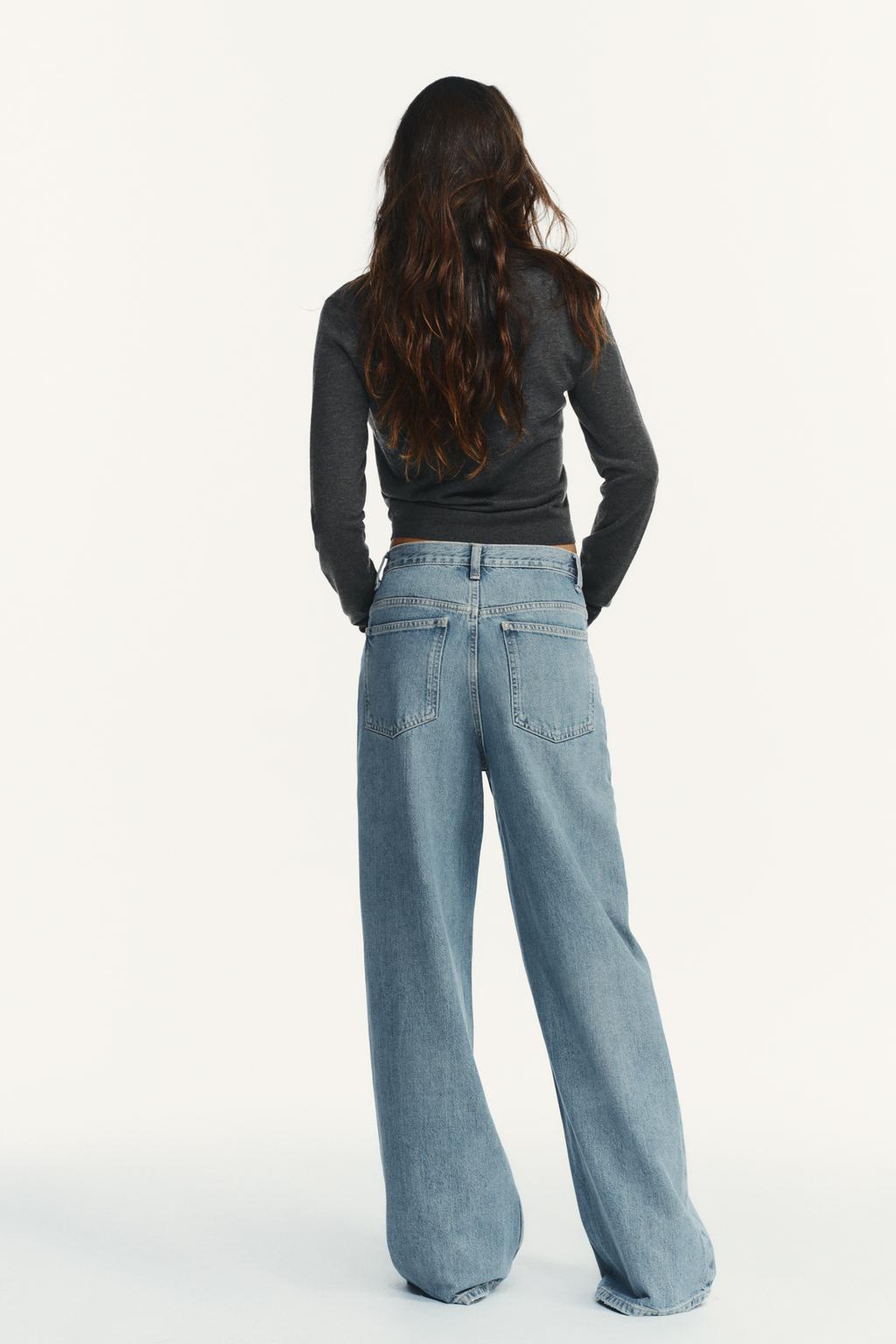 ДЖИНСЫ TRF WIDE LEG С ПЕРЕКРЕСТНОЙ ТАЛИЕЙ И ВЫСОКОЙ ПОСАДКОЙ