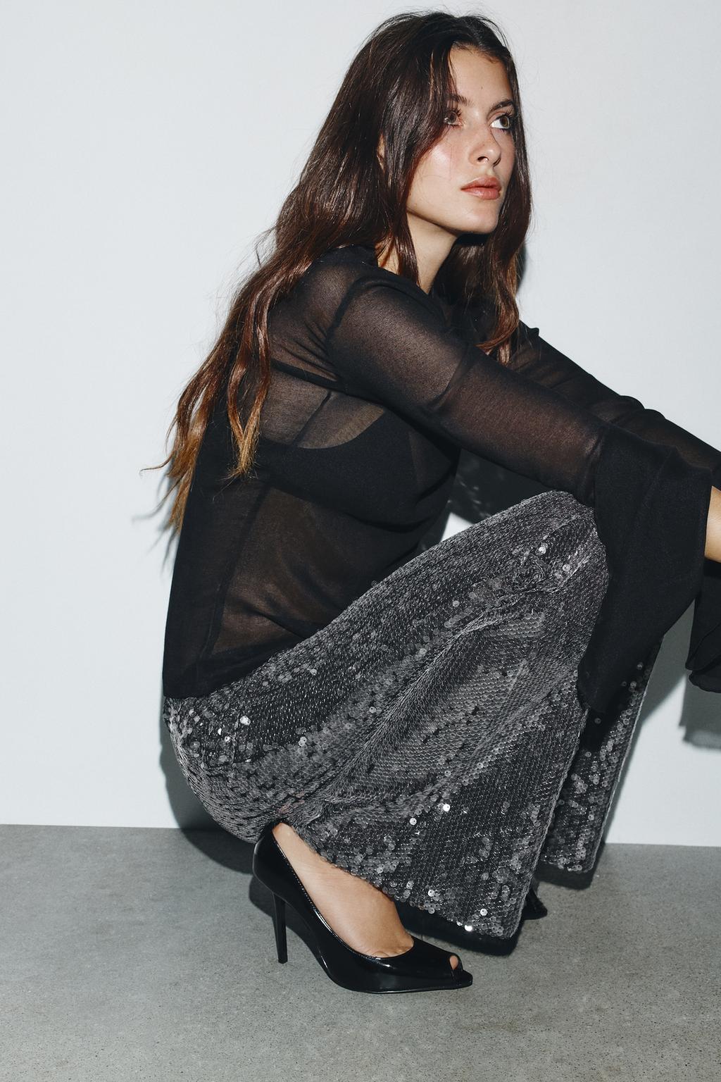 БРЮКИ FLARE В ПАЙЕТКАХ