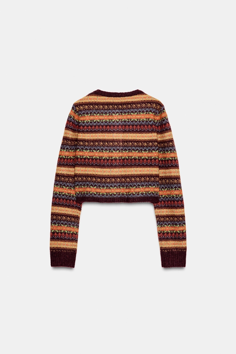 КОРОТКИЙ ЖАККАРДОВЫЙ КАРДИГАН