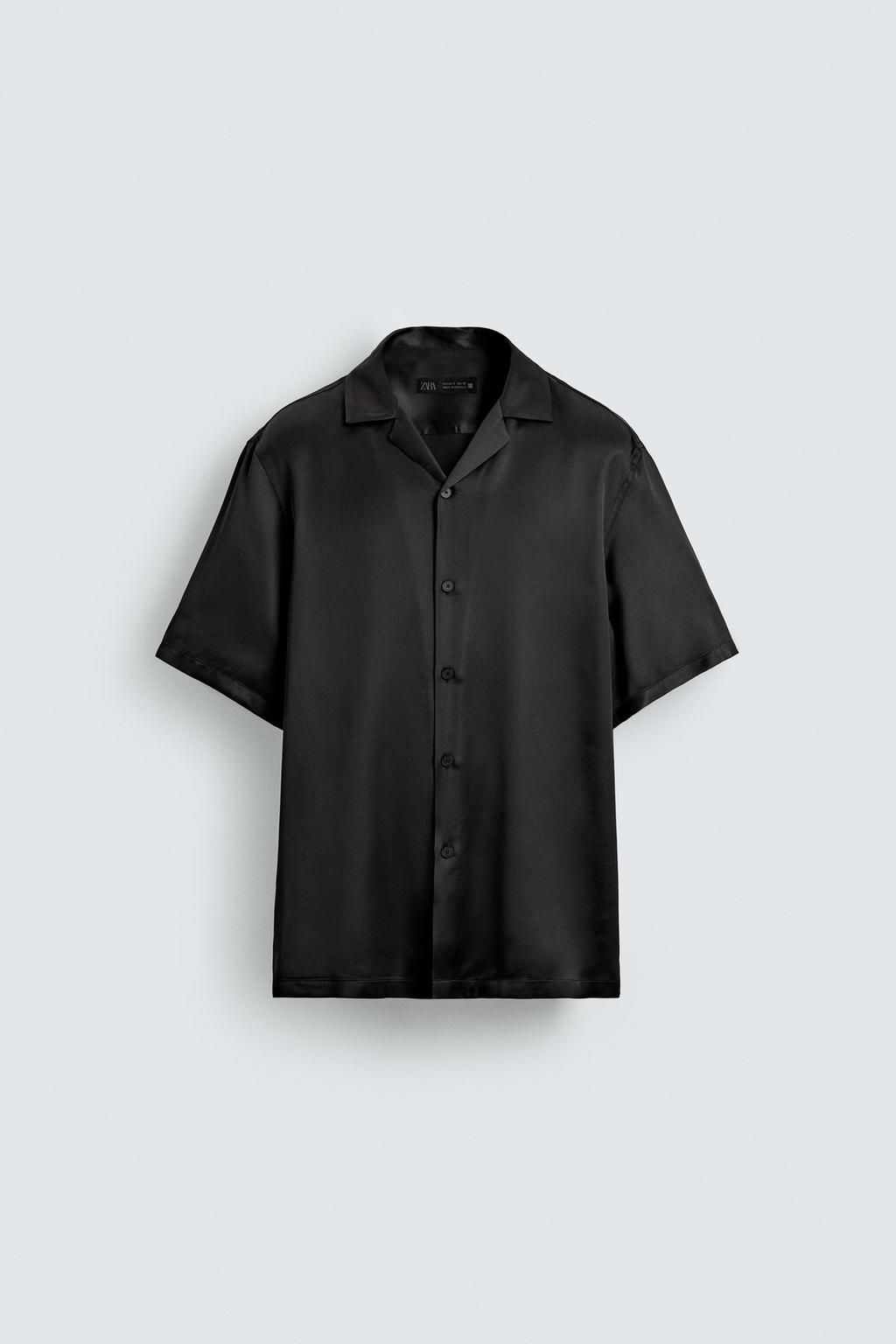 Рубашка из вискозы с сатиновым блеском regular fit