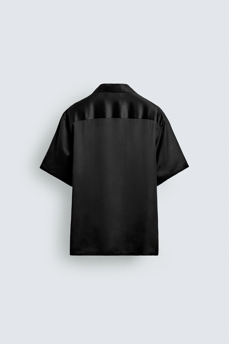 Рубашка из вискозы с сатиновым блеском regular fit