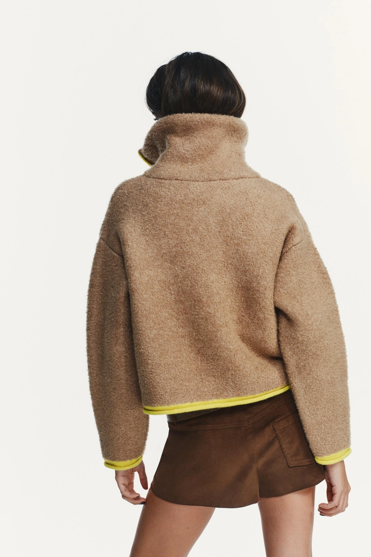 КАРДИГАН С КОНТРАСТНЫМИ ДЕТАЛЯМИ