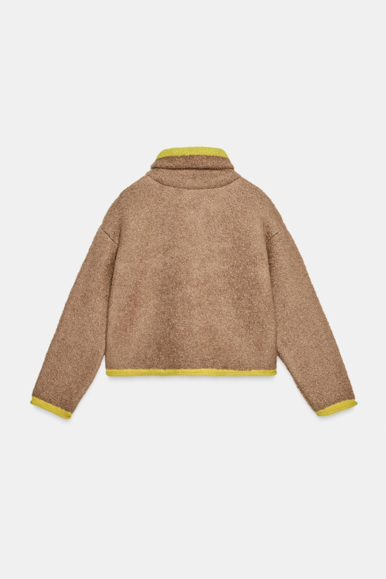 КАРДИГАН С КОНТРАСТНЫМИ ДЕТАЛЯМИ