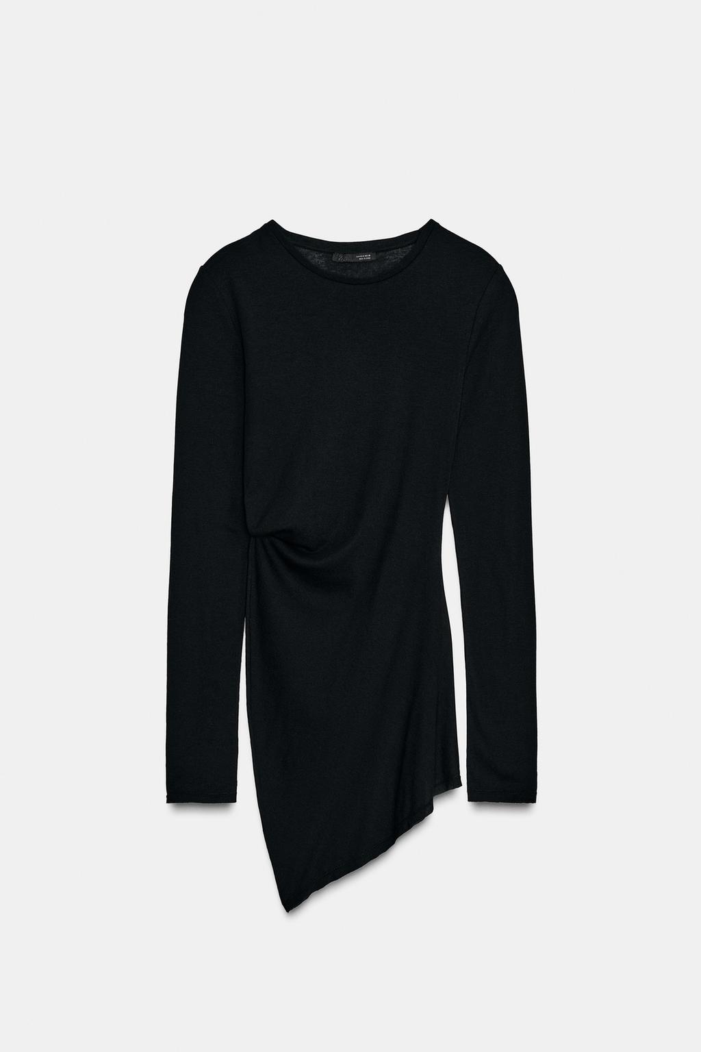 ФУТБОЛКА С БОКОВОЙ ДРАПИРОВКОЙ