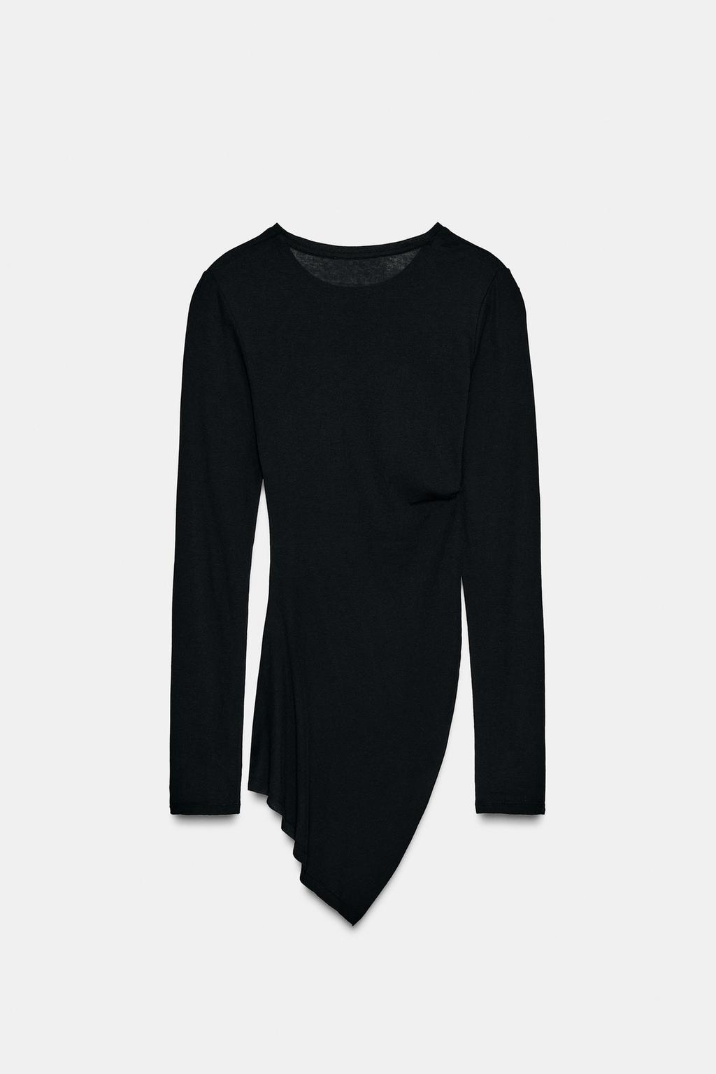 ФУТБОЛКА С БОКОВОЙ ДРАПИРОВКОЙ