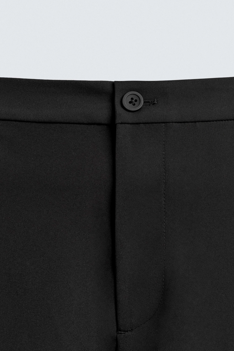 БРЮКИ ИЗ РЕЛЬЕФНОЙ ТКАНИ КОМФОРТНОГО КРОЯ