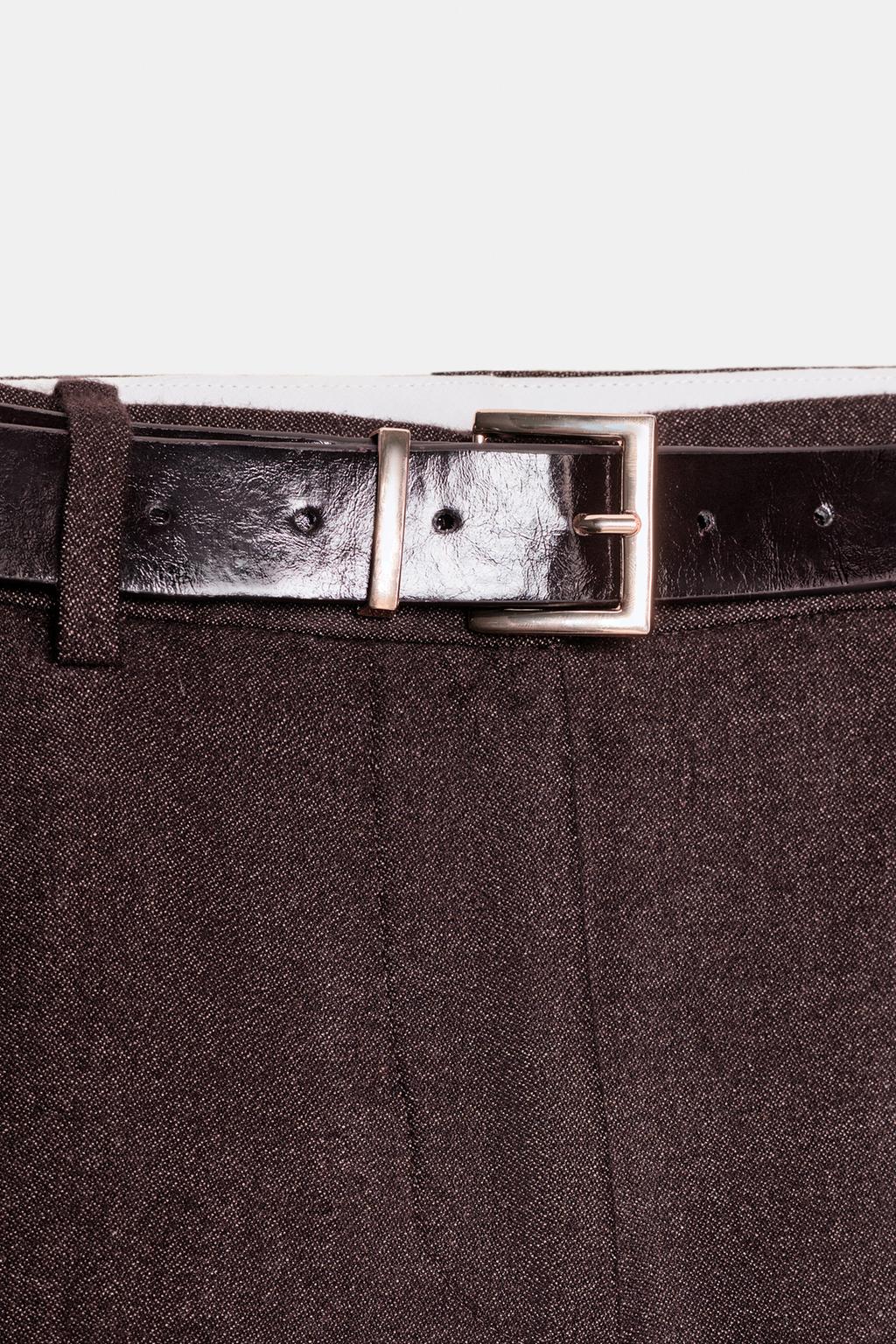 БРЮКИ ПРЯМОГО КРОЯ С ПОЯСОМ