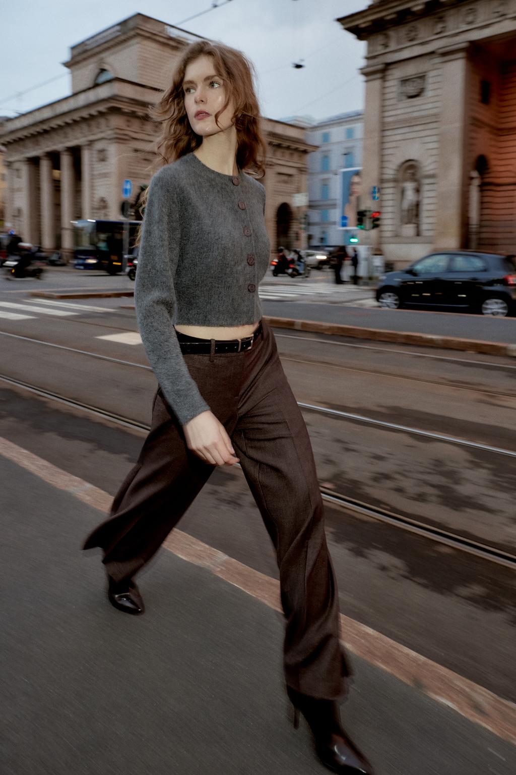 БРЮКИ ПРЯМОГО КРОЯ С ПОЯСОМ