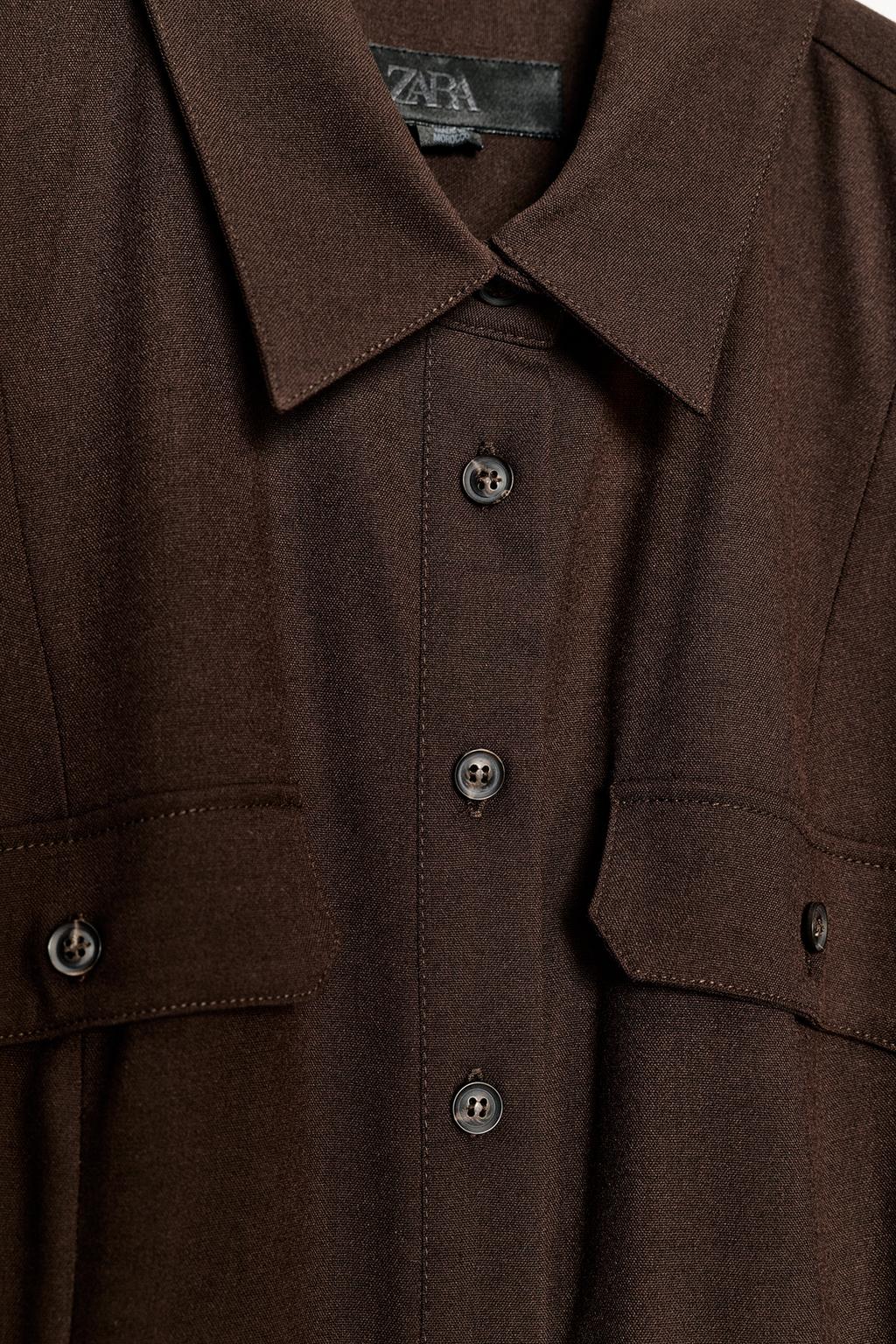 ПЛАТЬЕ-РУБАШКА С ПОЯСОМ — ZW COLLECTION