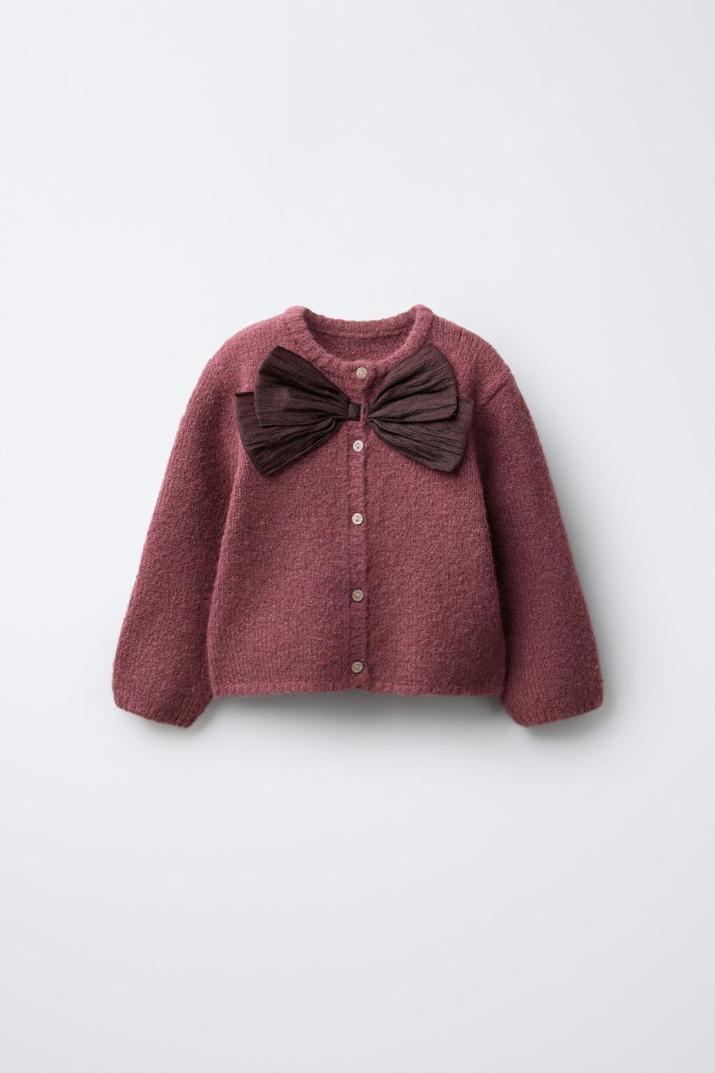 КАРДИГАН С АТЛАСНЫМ БАНТОМ