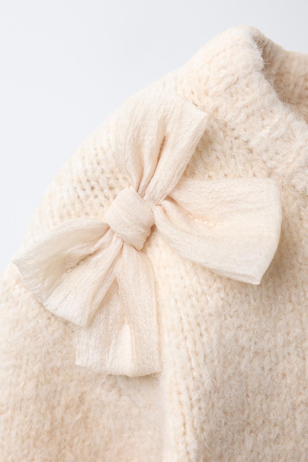 СВИТЕР С АТЛАСНЫМИ БАНТАМИ