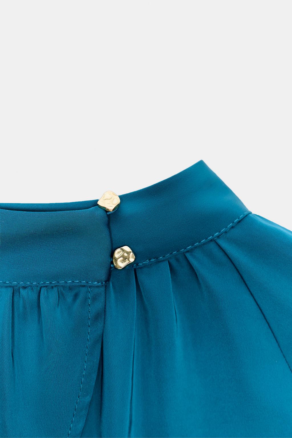 АТЛАСНОЕ ПЛАТЬЕ МИДИ С ЗАВЯЗКАМИ