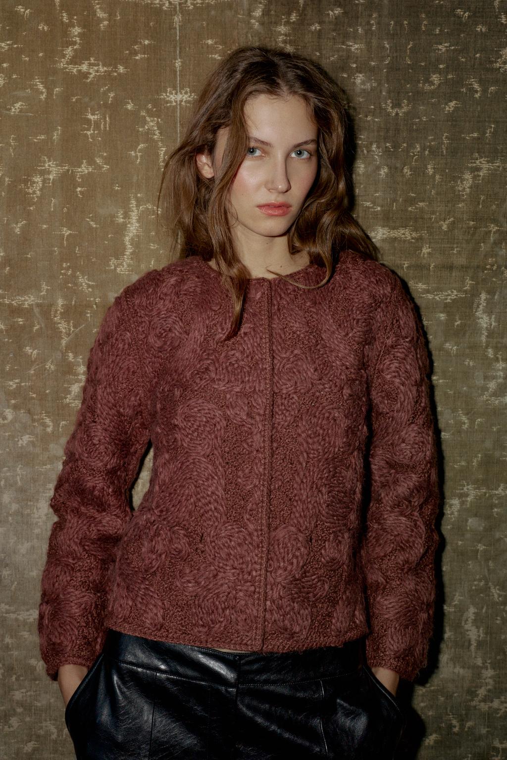 КАРДИГАН ИЗ ШЕРСТИ С УЗОРОМ МАКРАМЕ