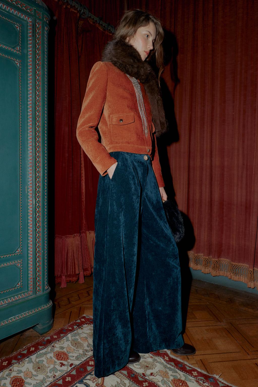 ШИРОКИЕ БРЮКИ ИЗ ВЕЛЬВЕТА