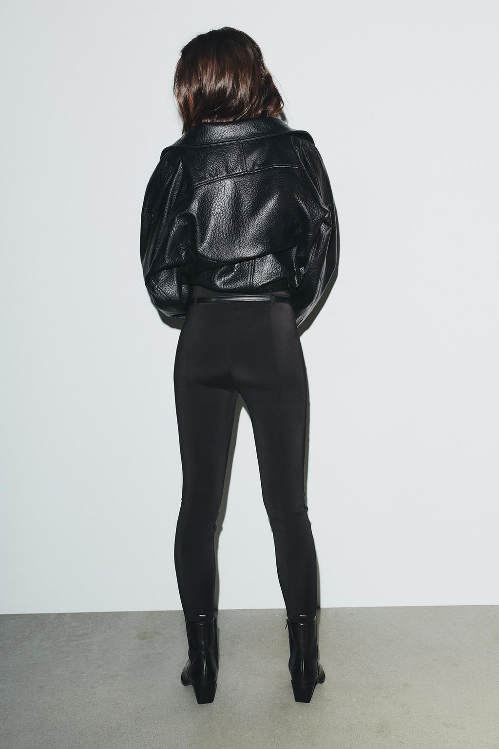 Леггинсы с высокой посадкой и поясом