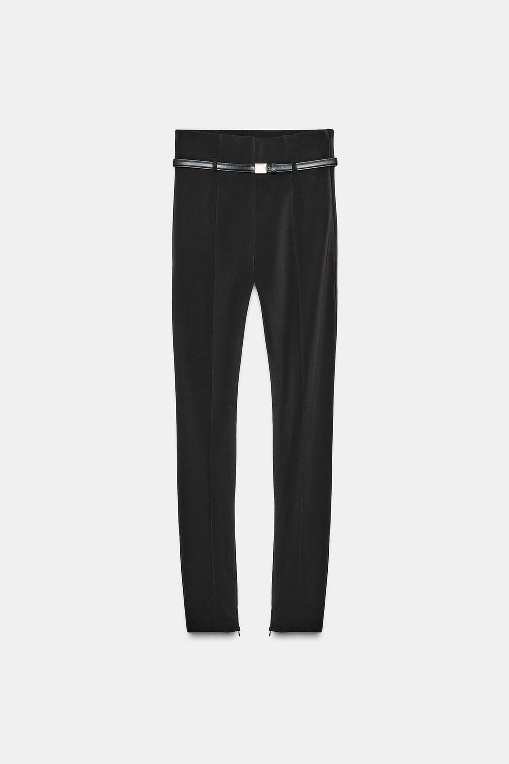 Леггинсы с высокой посадкой и поясом