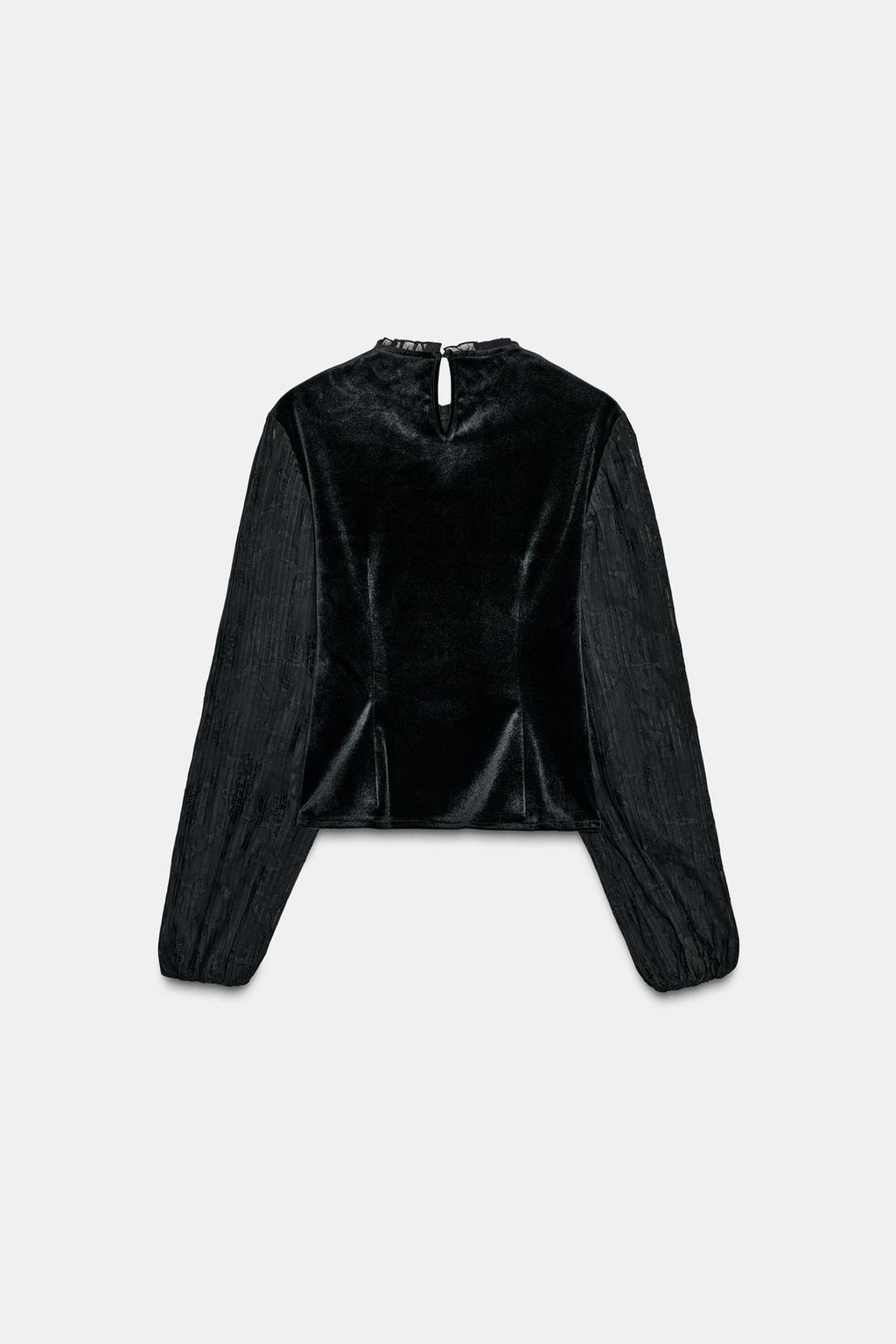 БАРХАТНЫЙ ТОП С ВЫШИВКОЙ