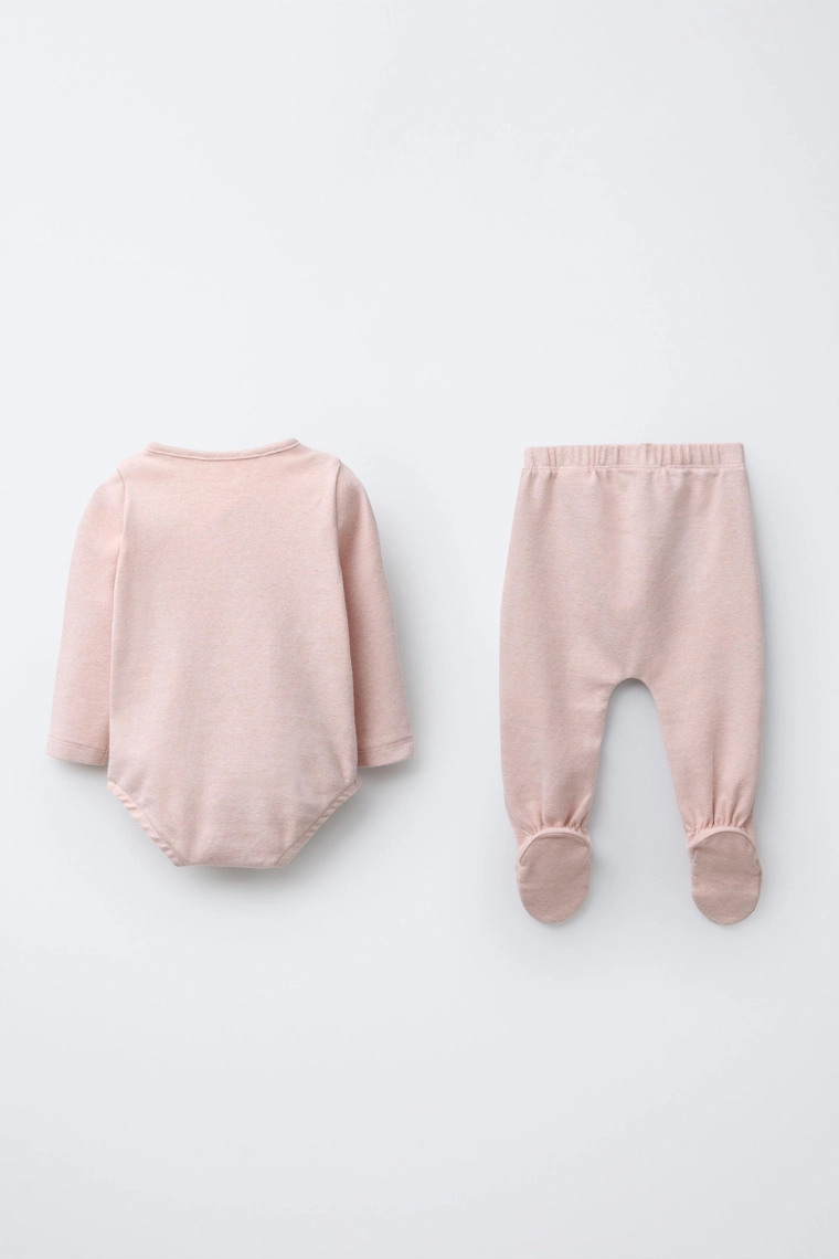 КОМПЛЕКТ БОДИ И ПОЛЗУНКОВ МЕЛАНЖ