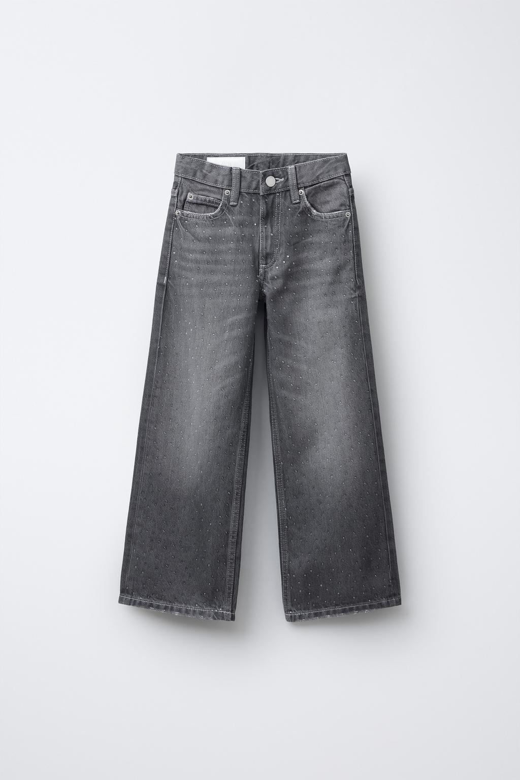 ДЖИНСЫ WIDE LEG СО СТРАЗАМИ