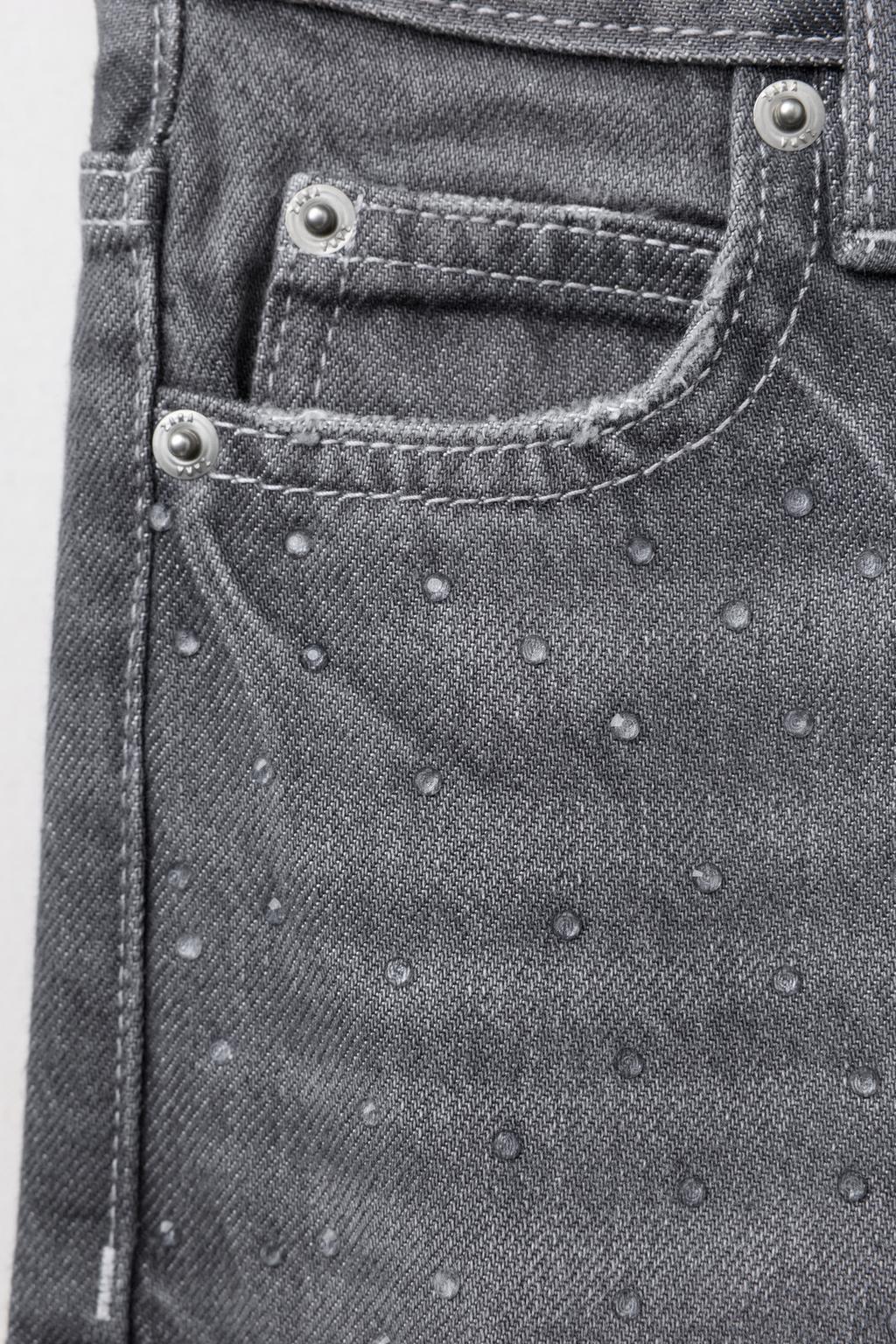 ДЖИНСЫ WIDE LEG СО СТРАЗАМИ