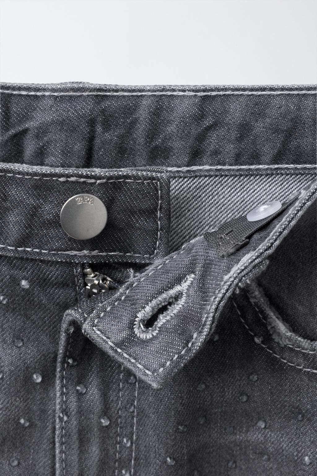 ДЖИНСЫ WIDE LEG СО СТРАЗАМИ