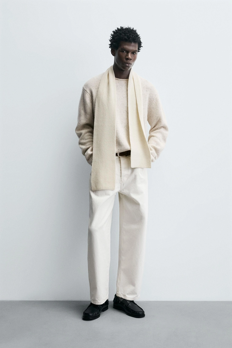 ШЕРСТЯНОЙ СВИТЕР С ПРЯЖЕЙ