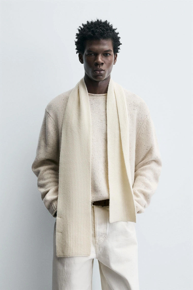 ШЕРСТЯНОЙ СВИТЕР С ПРЯЖЕЙ