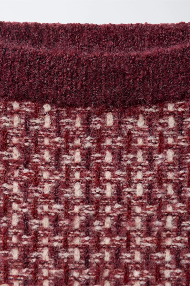 Юбка в клетку из вязаного полотна