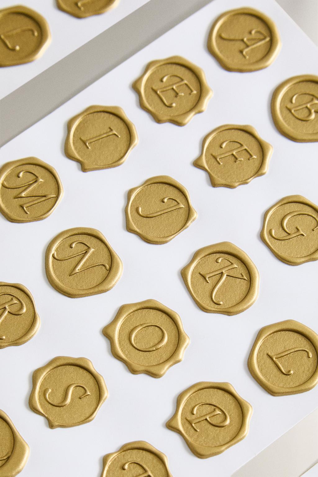 Набор наклеек-печатей с буквами для рождества (набор из 78 штук)