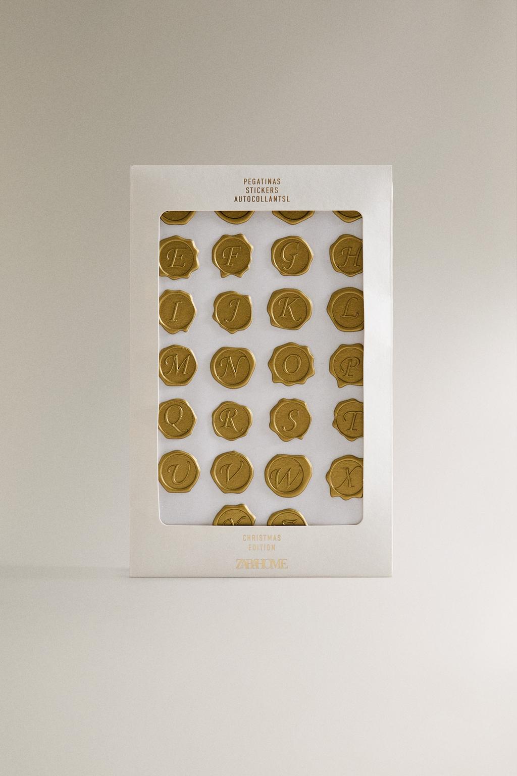 Набор наклеек-печатей с буквами для рождества (набор из 78 штук)