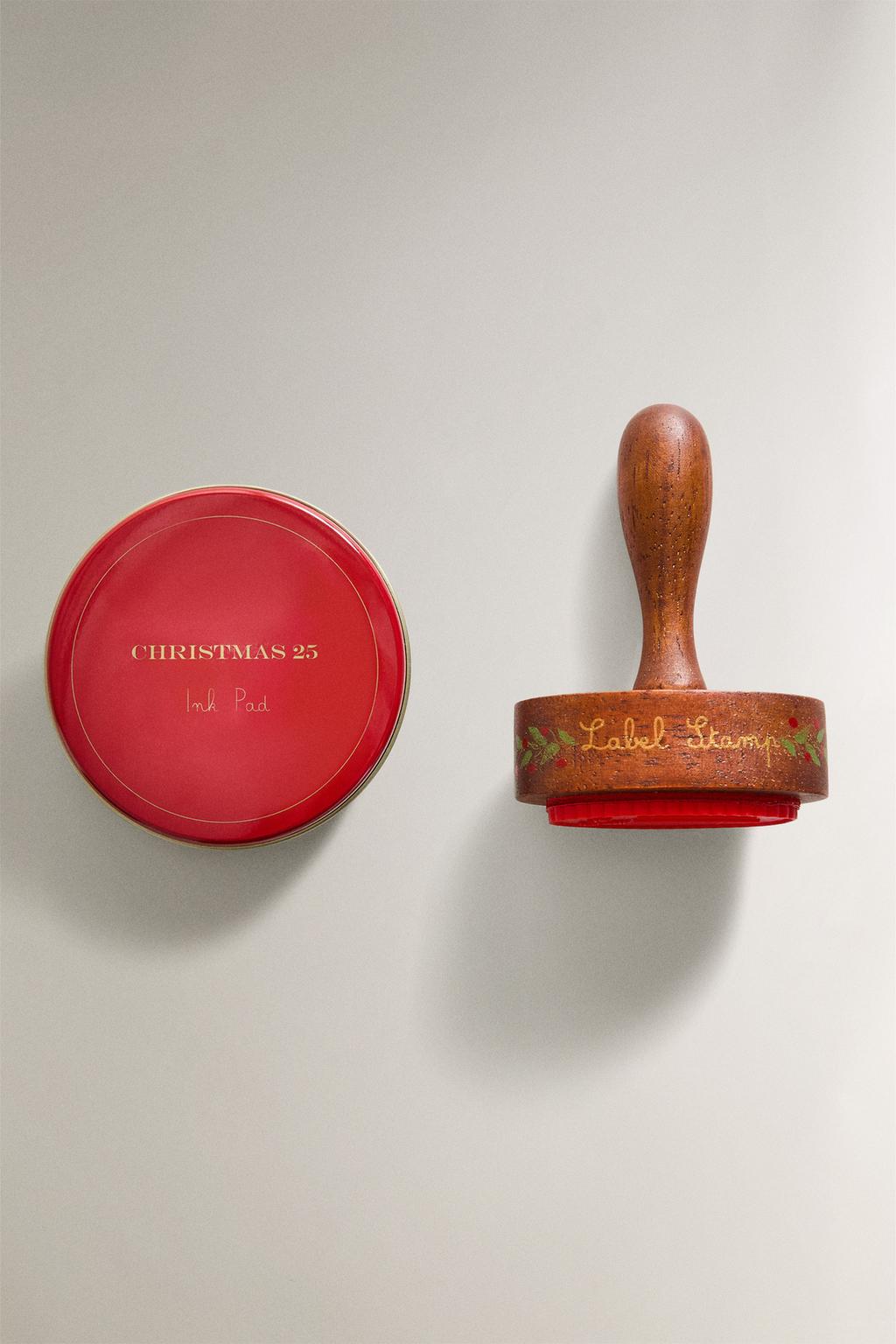 Набор рождественских печатей на ярлыках