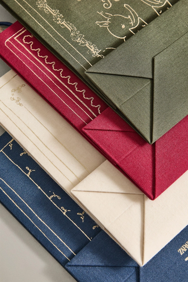 Набор маленьких рождественских книжных сумок (набор из 4 штук)