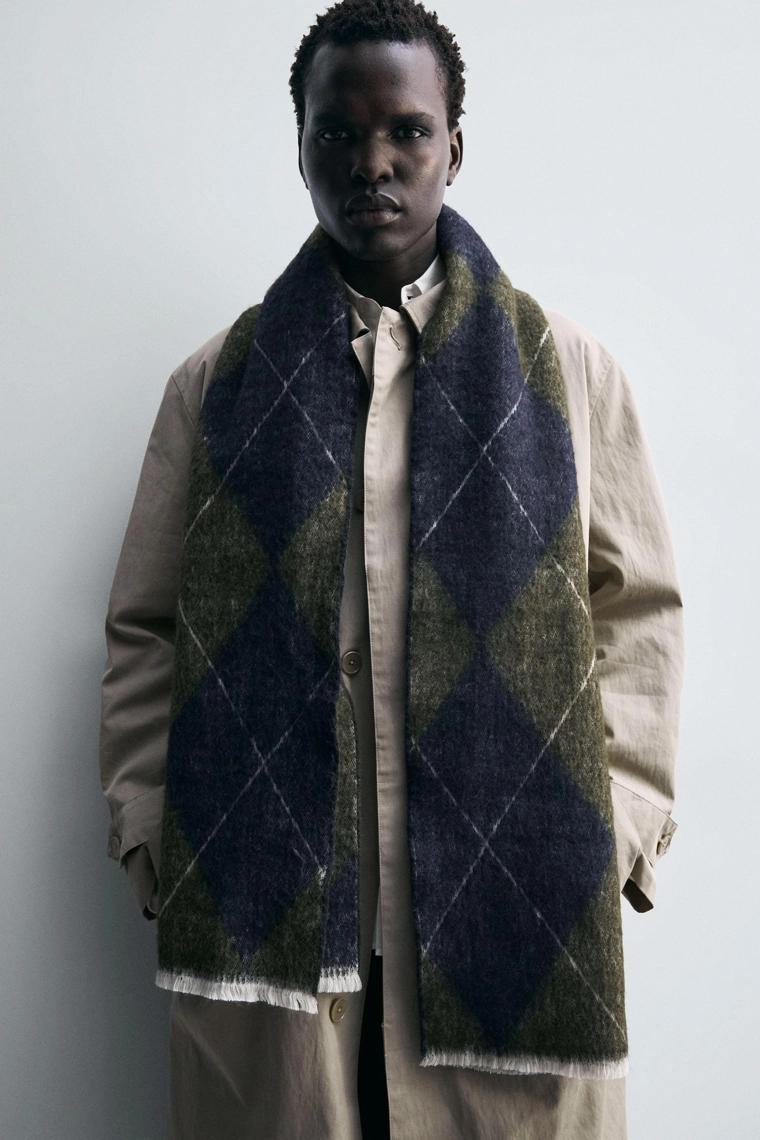 ШАРФ JACQUARD С РОМБАМИ