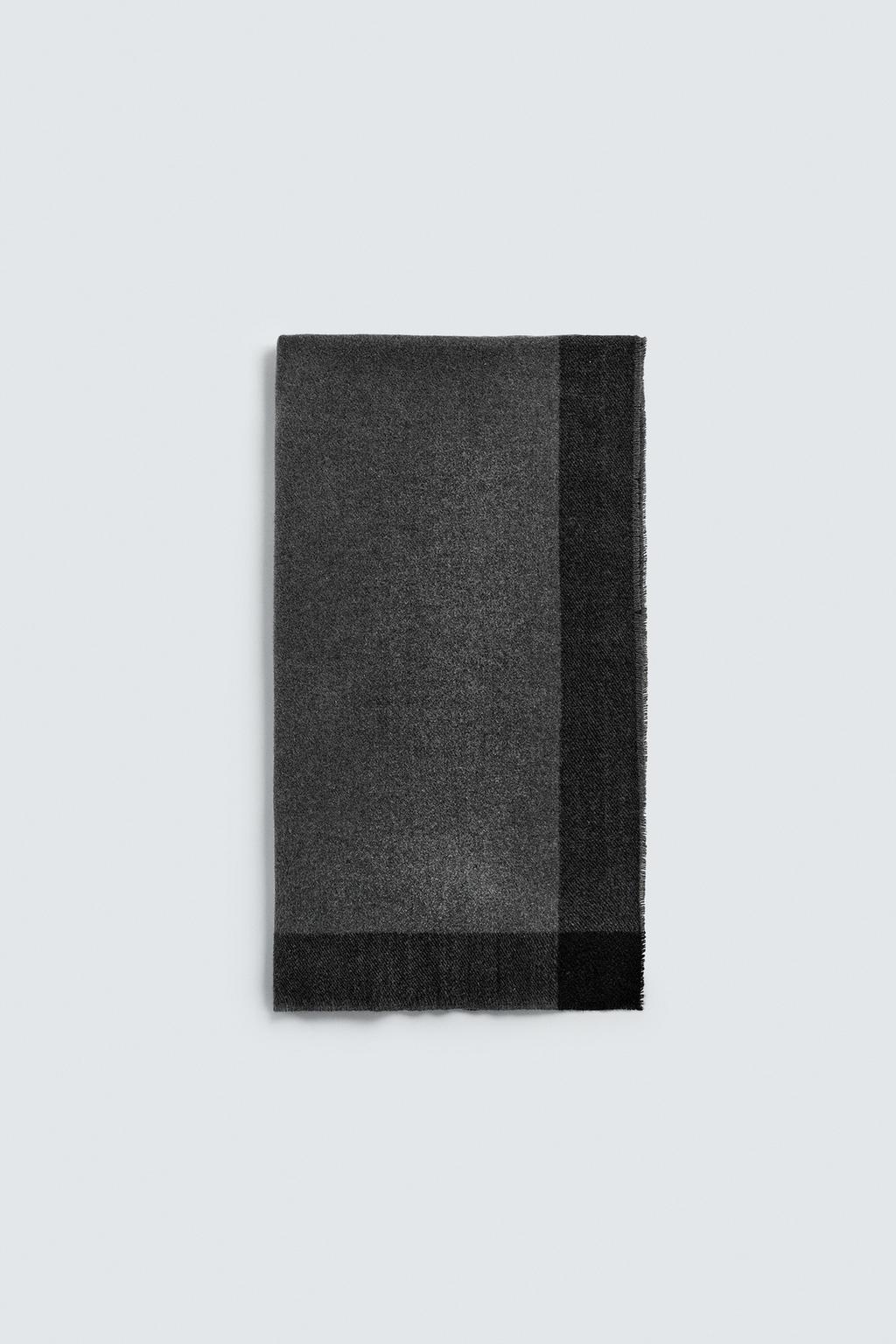 ШАРФ С КОНТРАСТНОЙ ОТДЕЛКОЙ