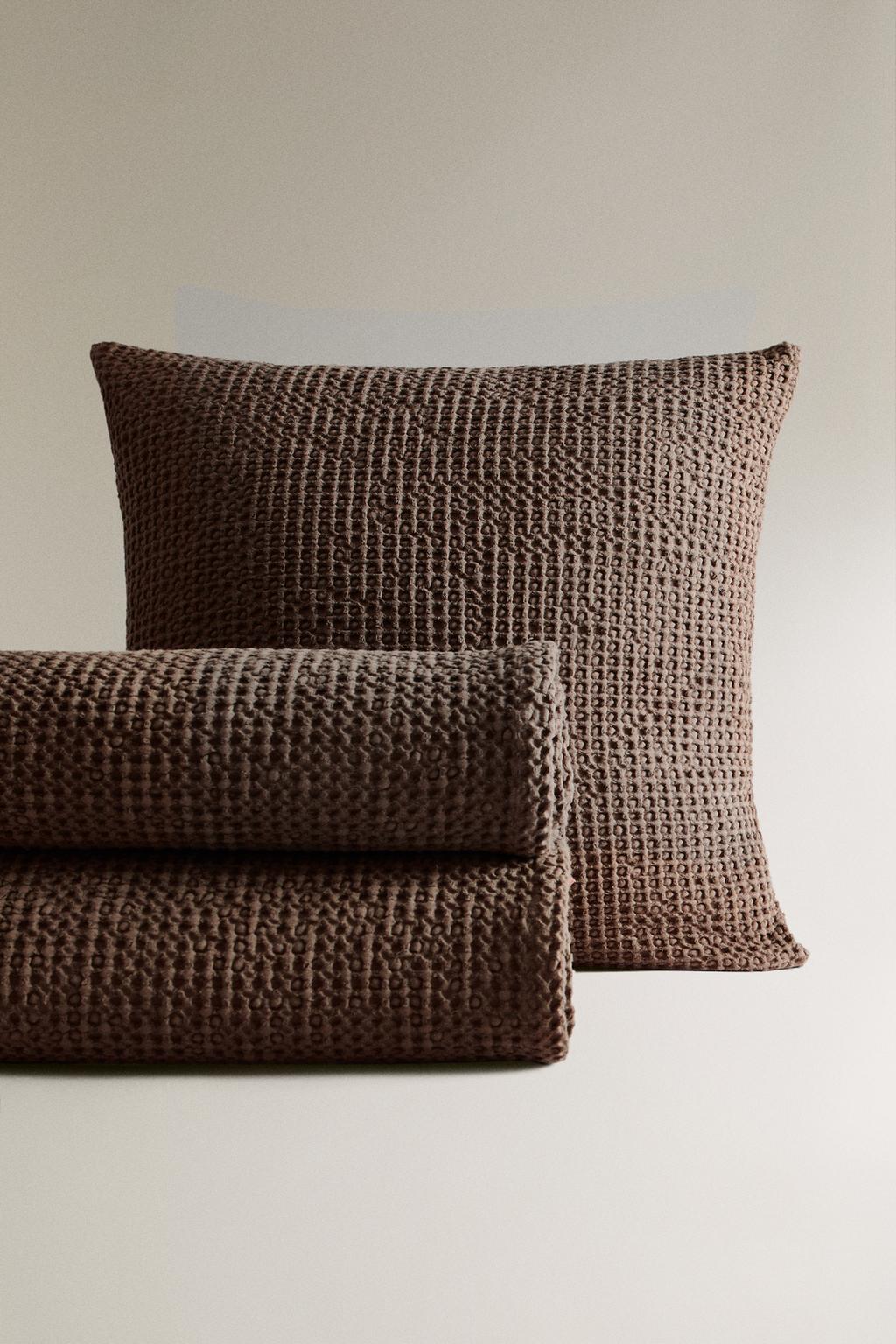 Одеяло из хлопка с мини вафельным трикотажем