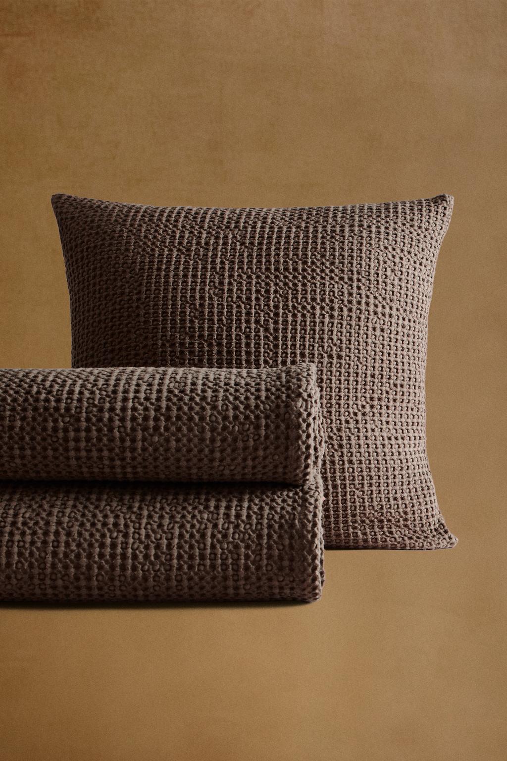 Одеяло из хлопка с мини вафельным трикотажем