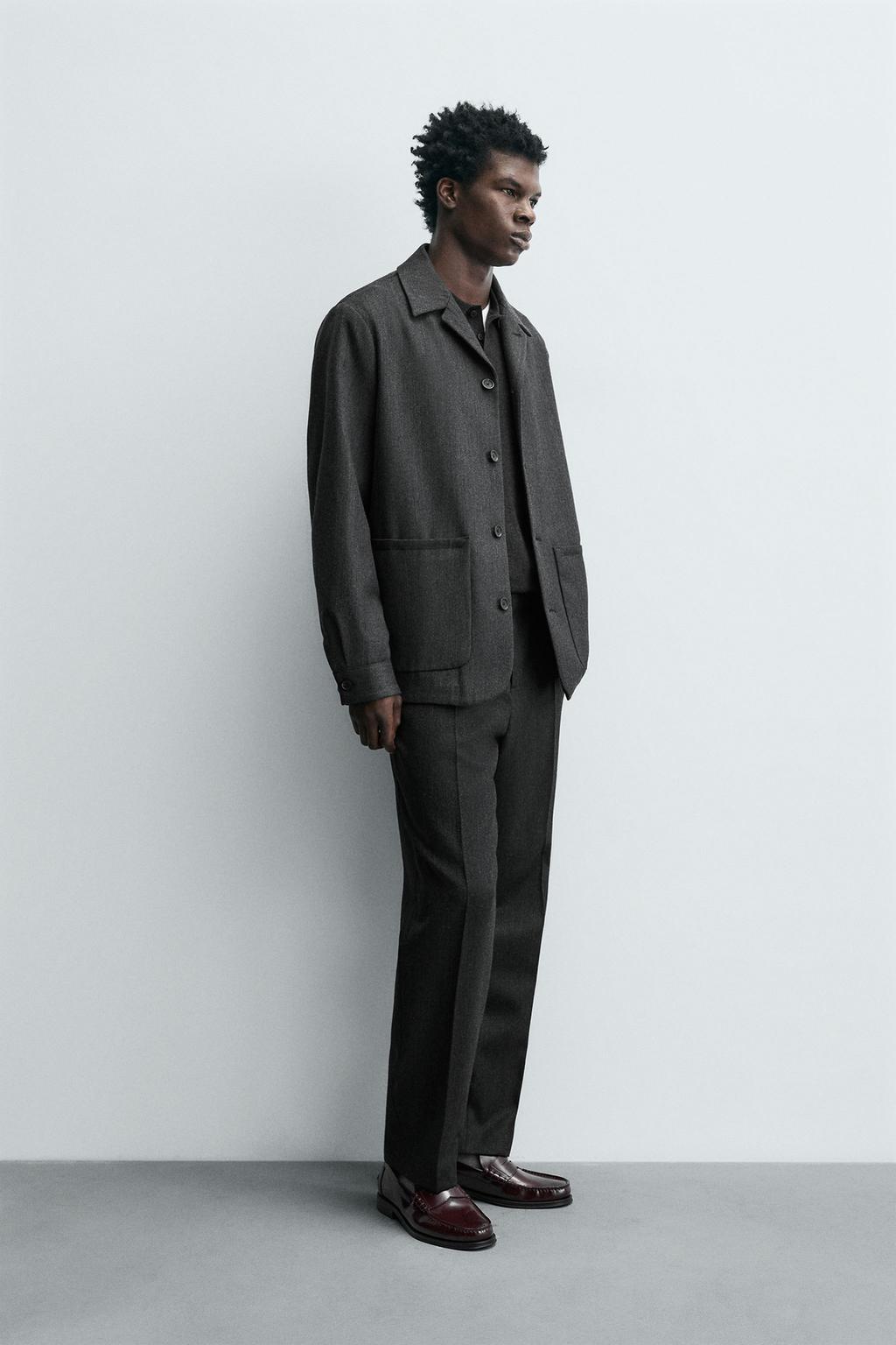 КУРТКА-РУБАШКА ИЗ 100% ШЕРСТИ С КАРМАНАМИ