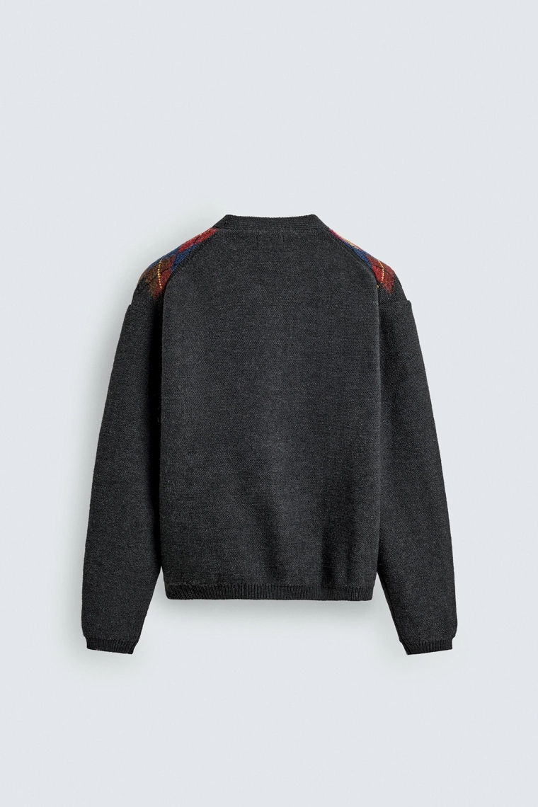 Кардиган с аргайловым узором