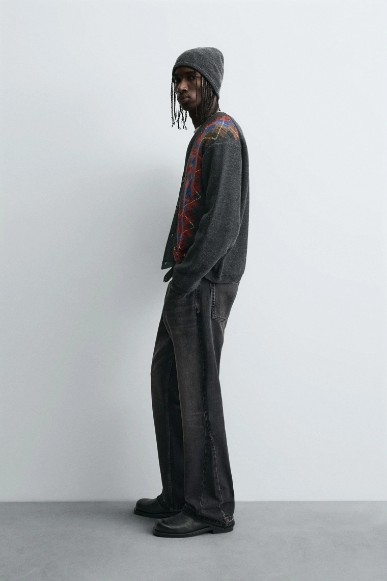 Кардиган с аргайловым узором