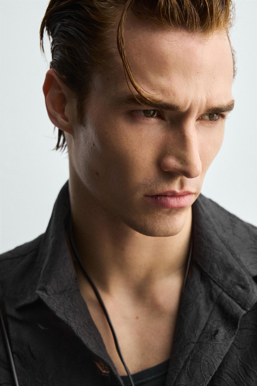 Рубашка с цветочным жаккардовым узором