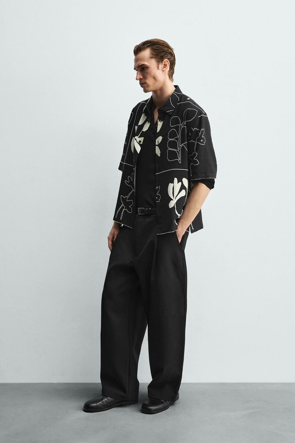 Рубашка с абстрактным принтом