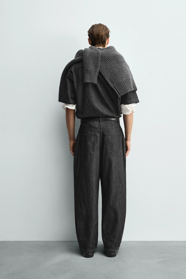 Джинсы плиссированные легкие