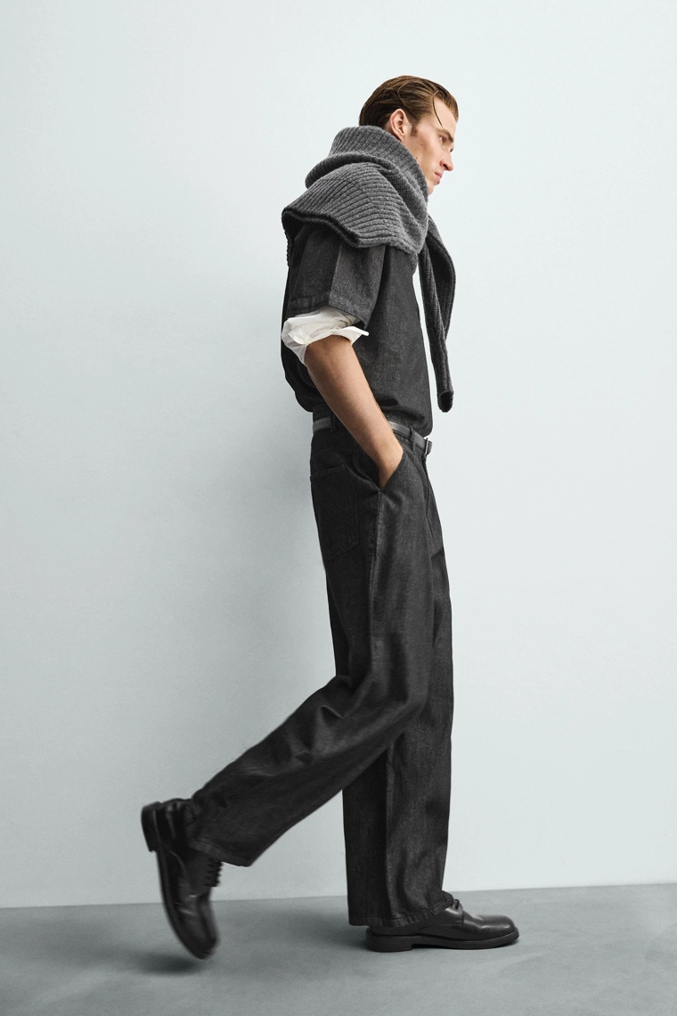 Джинсы плиссированные легкие