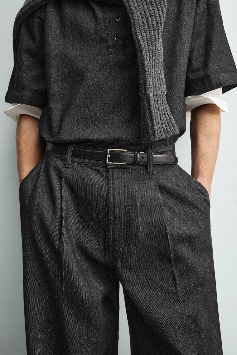 Джинсы плиссированные легкие