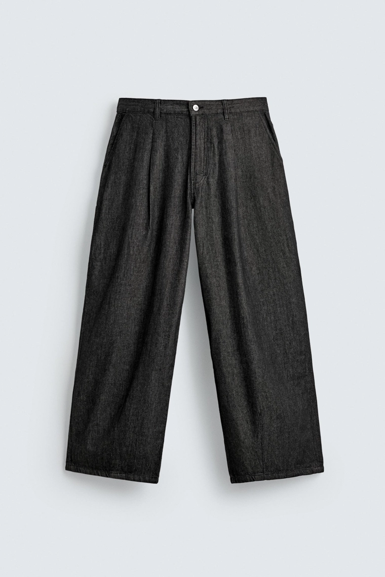 Джинсы плиссированные легкие