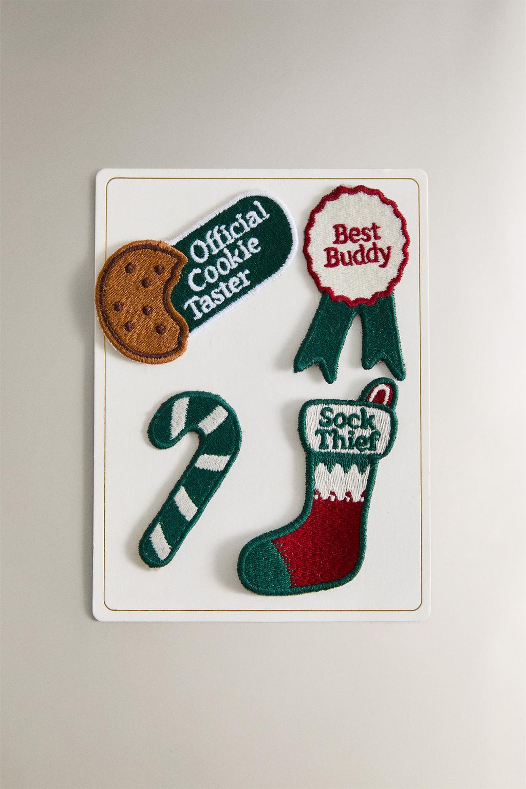 Термоклейкие патчи на рождество (набор из 4 штук)